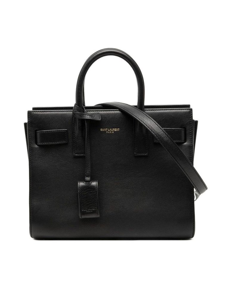 Saint Laurent Sac Dejour Nano 2-Way Shoulder Bag Black Leather